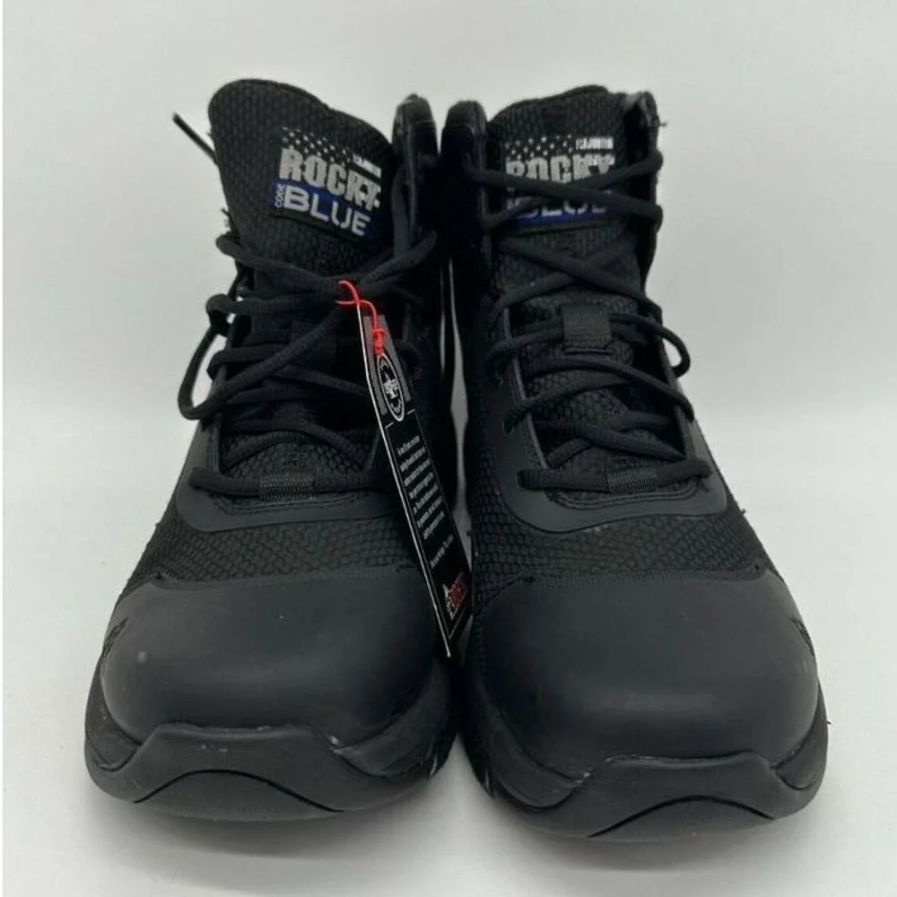 Rocky Boots Mens 7M Code Blue Public Service‎ Duty Work Boots Black F2892-18 NEW